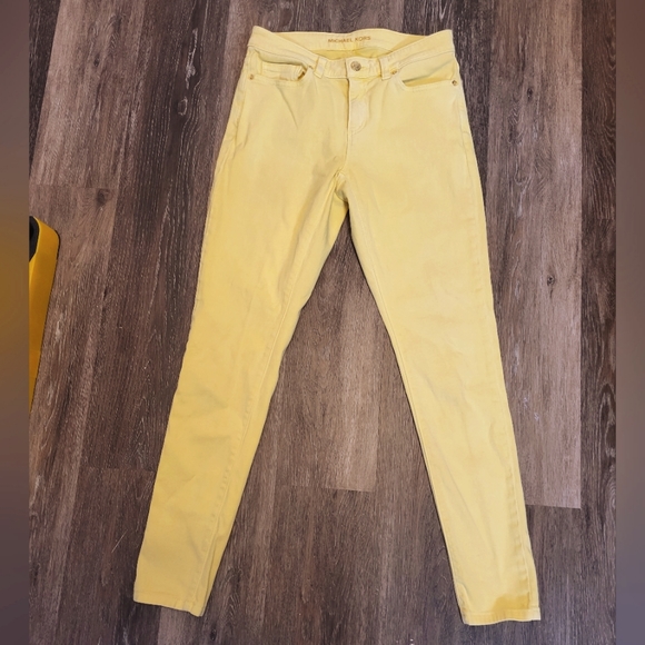 Michael Kors Denim - Michael Kors Yellow Stretch Skinny Jeans